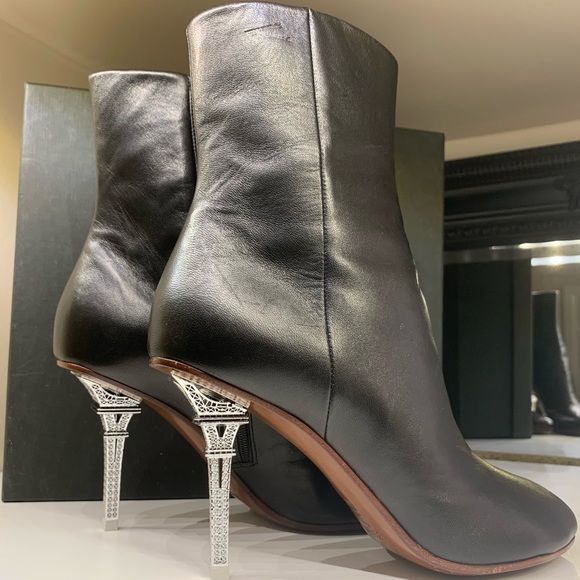 🔥HP🔥 Vetements Eiffel Tower Leather Boots EUR38 - Picture 6 of 16